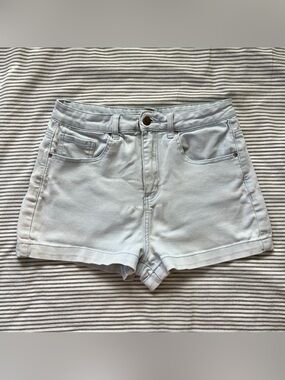 high waisted denim shorts